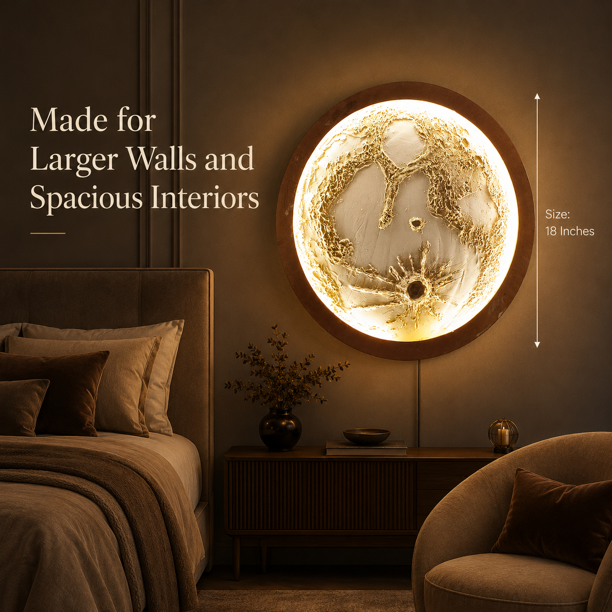 Warm Aura LED Wall Night Lamp – 18 Inch