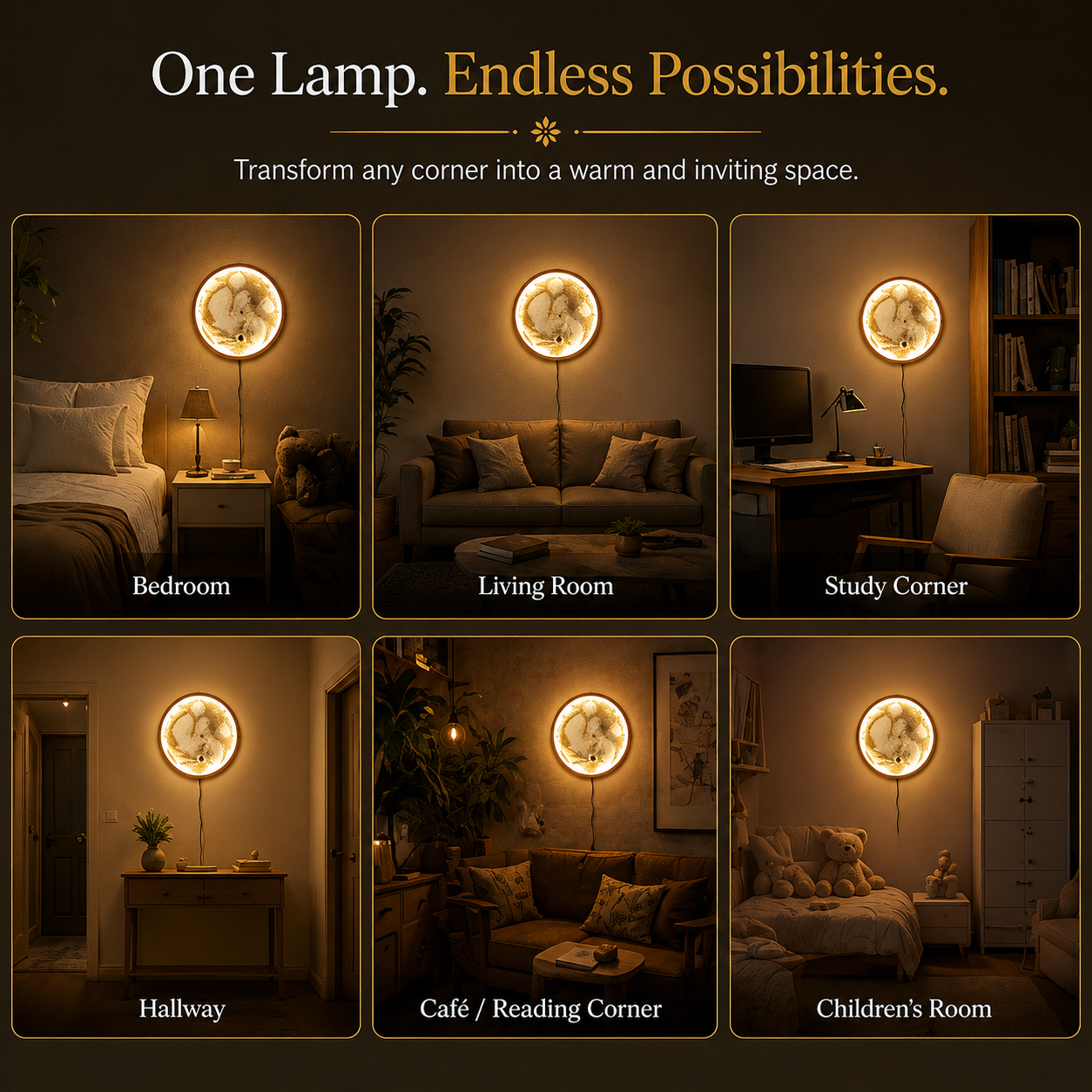 Modern Moon Decorative Night Lamp – 12 Inch