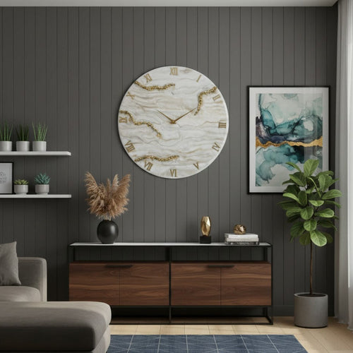 Dune Pearl handmade resin clock — room inspiration